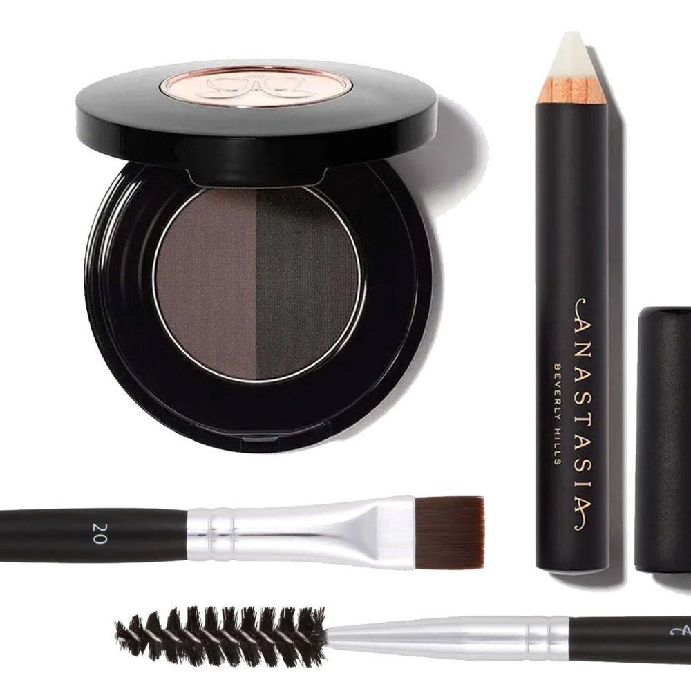 NIB Anastasia Beverly Hills Brow Powder, Primer, & Brush Bundle in Granite